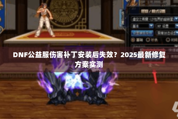 DNF公益服伤害补丁安装后失效？2025最新修复方案实测