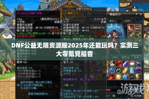 DNF公益无限资源服2025年还能玩吗？实测三大零氪党福音