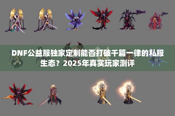 DNF公益服独家定制能否打破千篇一律的私服生态？2025年真实玩家测评