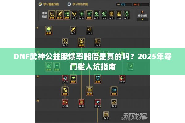 DNF武神公益服爆率翻倍是真的吗？2025年零门槛入坑指南
