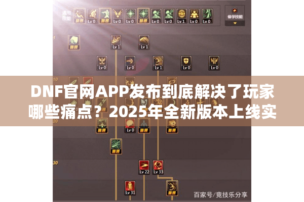 DNF官网APP发布到底解决了玩家哪些痛点？2025年全新版本上线实测