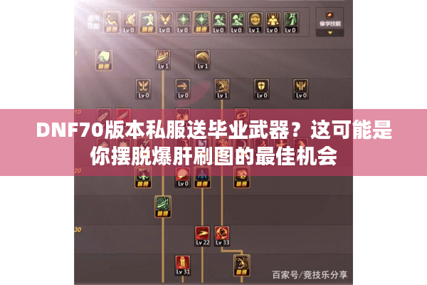 DNF70版本私服送毕业武器？这可能是你摆脱爆肝刷图的最佳机会