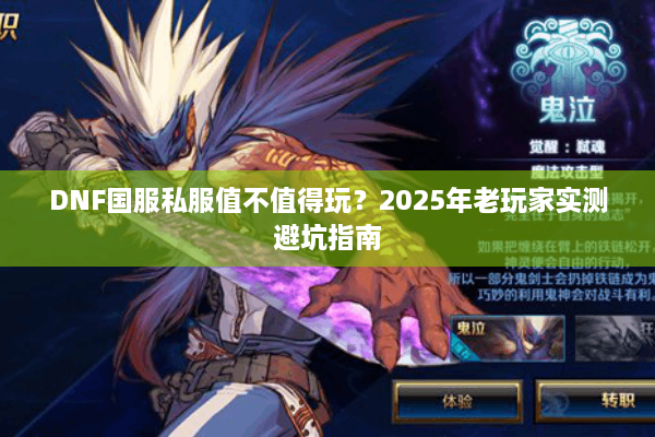 DNF国服私服值不值得玩？2025年老玩家实测避坑指南
