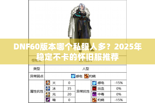 DNF60版本哪个私服人多？2025年稳定不卡的怀旧服推荐